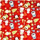red Riley Blake Christmas fabric penguin snowman 2