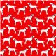 red Robert Kaufman fabric Menagerie dalmatian dog 2