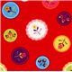 red Robert Kaufman fabric with many florets 1
