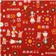 red Snow-white fabric Kokka Japan 2