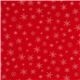 red designer Christmas fabric with white snowflakes 2
