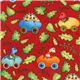 red dinosaur fabric Dinos On Parade USA designer 1