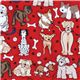 roter Hunde Stoff Ball Robert Kaufman USA Designer 1