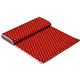 roter echino Canvas Stoff mit hellgrünen Polka Dots 5