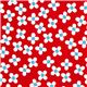 roter Blumen Bio-Stoff wei�e G�nsebl�mchen Robert Kaufman 2