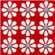 red organic fabric with flowers by Robert Kaufman 1