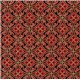 red oriental fabric golden pattern Robert Kaufman 1