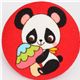 red panda button big mushroom Japanese fabric button 1