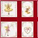 red patchwork pixies fairies Christmas fabric Michael Miller 2