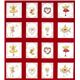 red patchwork pixies fairies Christmas fabric Michael Miller 4