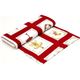 red patchwork pixies fairies Christmas fabric Michael Miller 5