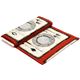 red retro place setting fabric plate cutlery Michael Miller 3