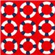 red sailor fabric with lifesavers par Michael Miller  1