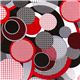 retro houndstooth laminate designer fabric circles dots 1