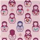 rose matryoshka dolls Kokka fabric Japan babushka 1