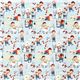 teal Michael Miller fabric with kid dog cake 2