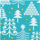 turquoise Michael Miller Christmas fabric Holiday Trees 1