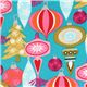 turquoise Michael Miller Christmas fabric Jingle Dangle 1