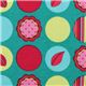 turquoise Michael Miller Mod Dots interlock fabric 1