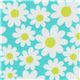 turquoise Michael Miller fabric Petal Flower daisy 1