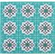 turquoise Michael Miller fabric gray tiles Temple Tiles 1