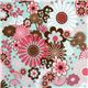 turquoise Riley Blake flannel fabric with flowers USA 1