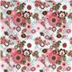 turquoise Riley Blake flannel fabric with flowers USA 2