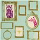 turquoise echino canvas fabric Frame owl giraffe deer 1