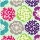 türkiser echino Canvas Stoff bunte Blumen aus Japan 1