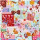 turquoise kawaii fabric France animals sweets Japan 2
