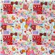 turquoise kawaii fabric France animals sweets Japan 3