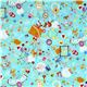 turquoise kawaii fabric matryoshka France Bambi Japan 2