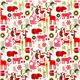 white Christmas fabric animals mistletoe Alexander Henry 2