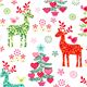 white Christmas fabric reindeer fir tree de Michael Miller 1