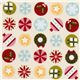 white Christmas tree decorations fabric Robert Kaufman 1