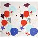 white nani IRO double gauze fabric with big flowers Japan 2