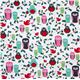 white Michael Miller Christmas fabric owls 2