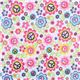 weisser Michael Miller Daisy Peace Jersey Stoff 2