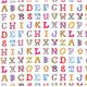 weißer Michael Miller Stoff ABC Alphabet Ornament 2