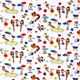 white Michael Miller fabric funny super heroes 2