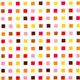 white Michael Miller fabric with colourful checkered pattern 2