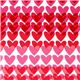 white Michael Miller fabric with pink hearts USA 1