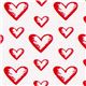 white Michael Miller fabric with red hearts 1