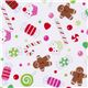 white Riley Blake Christmas fabric colourful candy 1