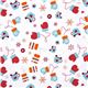 white Riley Blake Christmas fabric cute mittens 2