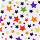 white Riley Blake Halloween fabric colourful stars 1