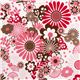 white Riley Blake fabric with pink & brown flowers 1