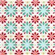 white Riley Blake fabric with red and turquoise flowers 1