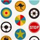 white Riley Blake fabric with traffic signs car 1
