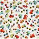 white Riley Blake flannel fabric with car stop sign 2